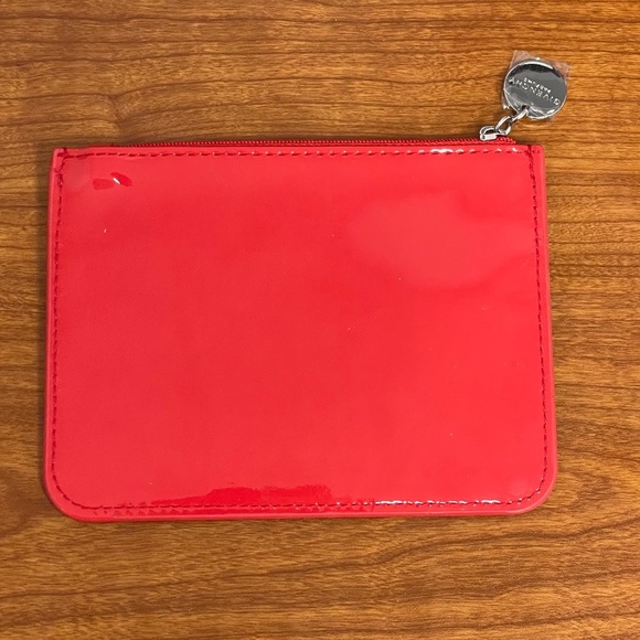 Givenchy Parfums Red Patent Faux Leather Anagram Zipper Pouch - NWOT - Picture 2 of 5